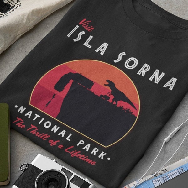 Jurassic Park T-Shirt, Isla Sorna Shirt, Jurassic World Parody Shirt, Visit Isla Sorna National Park, TRex, Unisex, Dinosaur TShirt, Dino