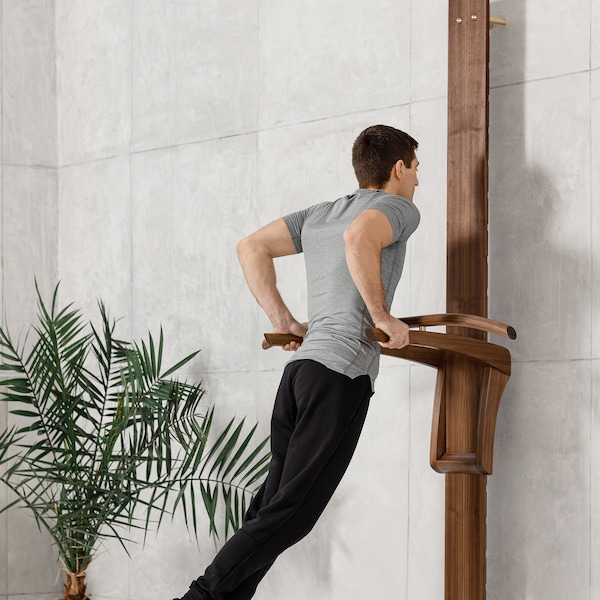 BOW™ Pull Up & Dip Station - Designer Power Tower, Luxury Pull Up Bar, High End Home Gym Equipment