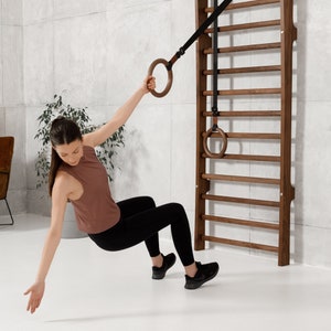 VINE™ Gymnastic Rings - Premium Suspension Trainer, Calisthenics Gear, Aesthetic Home Gym Equipment