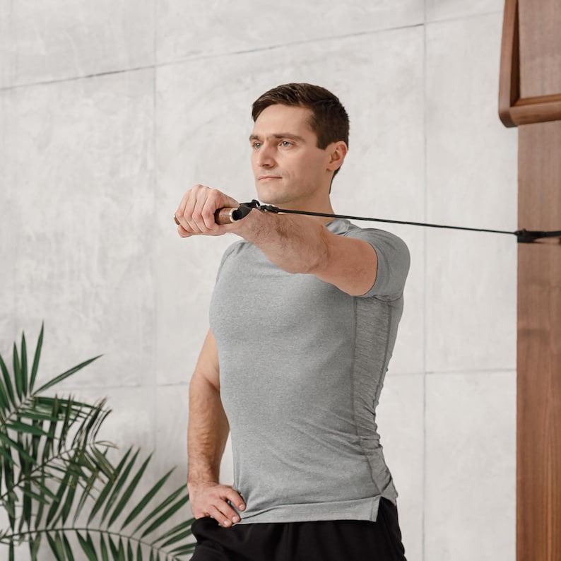 VERGE™ Resistance Bands: Designer Exercise Bands with Wooden Handles for Home Gym image 4
