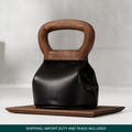 SACK™ Leather Kettlebell: Handcrafted Leather Weight with Wooden Handle for Home Gym product logo