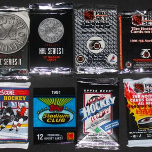 Paquets de cartes de hockey NHL vintage scellés en usine | Cartes à collectionner de la LNH des années 1990