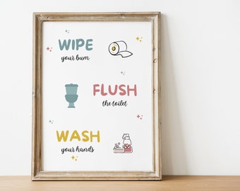 Kids Bathroom Art - Etsy