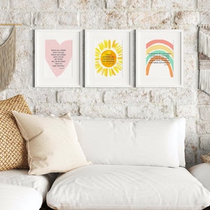 Set of 3 Maya Angelou Quote Art Prints, Inspirational Quotes, Home Decor, Employee Gifts, Teacher Gifts, INSTANT Download