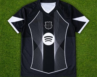 Barcelona Black Concept Soccer Jersey, Football jersey, Trikot, Custom jersey