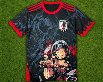 Japan x Itachi Uchiha Naruto Concept Soccer Jersey, Football jersey, Anime jersey, Trikot