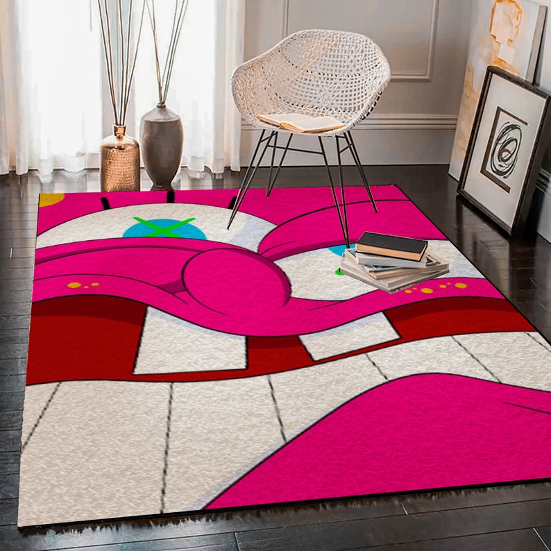 Dumb Kaws Rug Pink Kaws Art Rug Kaws Living Room Carpet Etsy