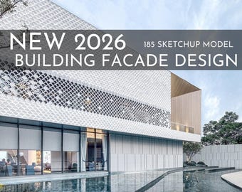 185 Building Facade SketchUp 3D Models | Architectural Design Asset Pack
