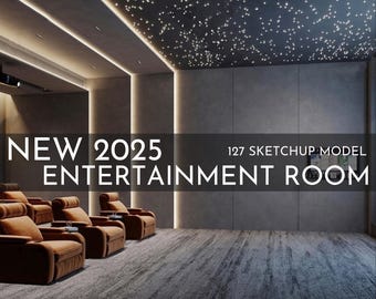 2025 NEW! 127 ENTERTAINMENT ROOM - Sketchup 3D Interior Design Model