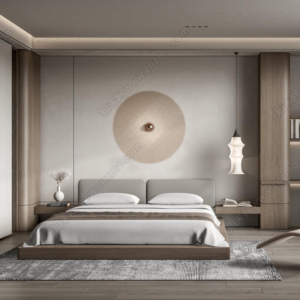 NEW Jb3-japandi Bedroom Set 3 15 Bedroom sketchup 3D Bedroom Japandi ...