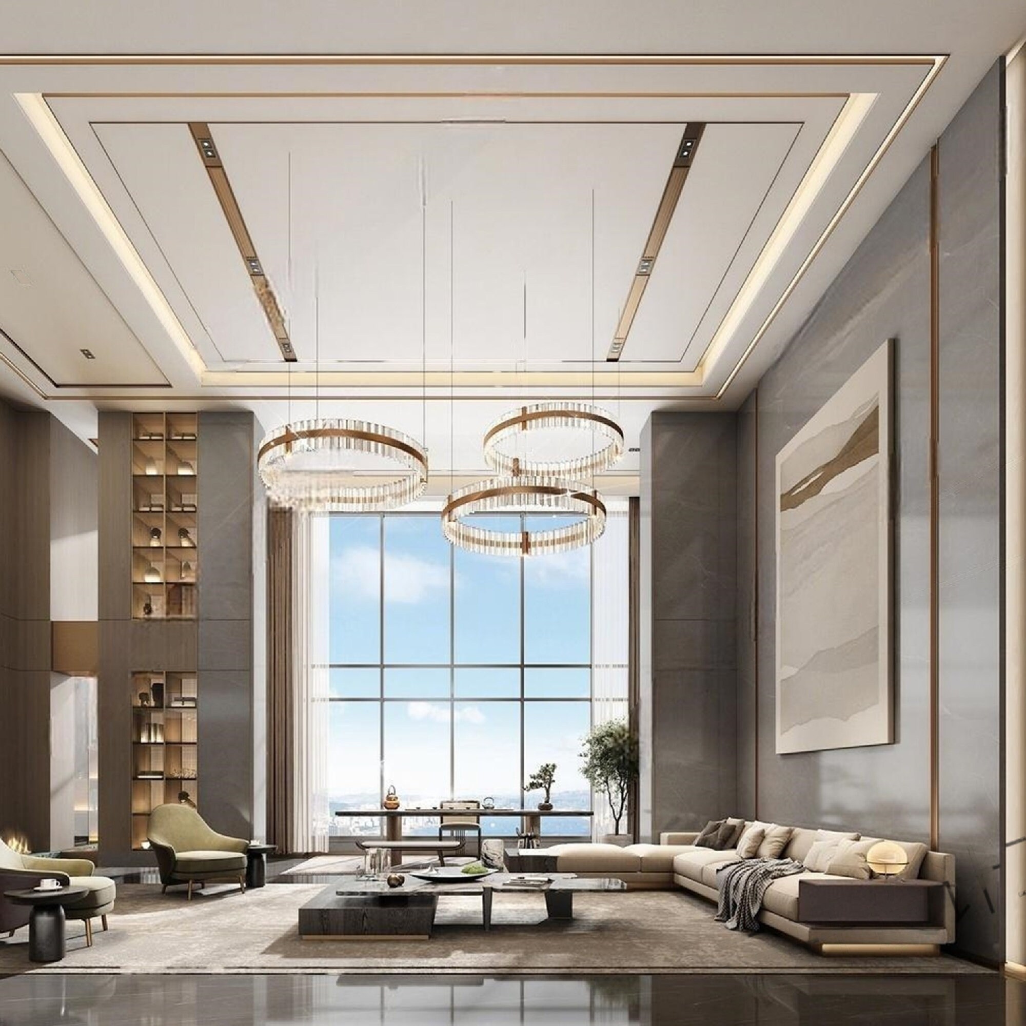 LL5 10 Luxury Living Room Sketchup Model Set 4 sketchup 3D Luxury ...