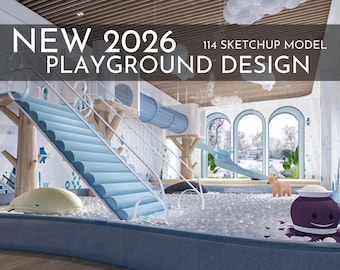 Playground Design | 114 SketchUp 3D Models | Interior & Outdoor Asset Full Bundle