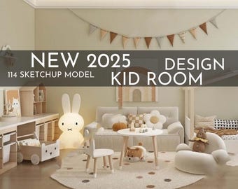 2025 NEW Kid Room - 114 Sketchup 3D Model Interior Design Model