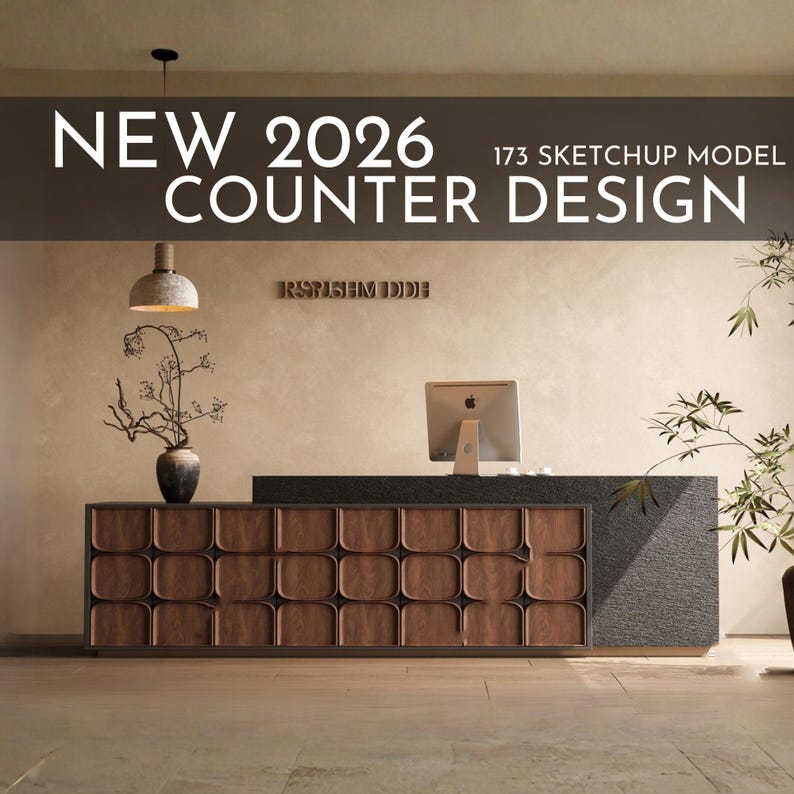 Counter Design | 173 Sketchup 3D Models | Commercial Interior Asset ...