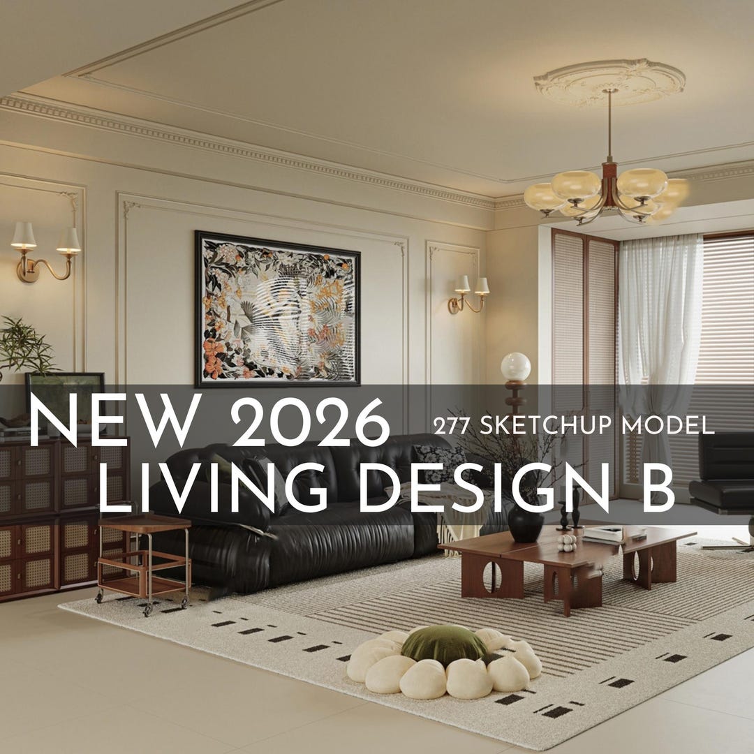 277 Living Room Design B Sketchup 3D Models | 2026 New Design ...