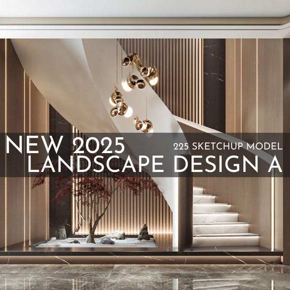 2025 NEW Landscape Design A - 225 Sketchup 3D Model Interior
