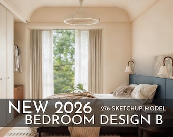 2026 New Bedroom Design B – 276 SketchUp 3D Models | Interior Asset Pack