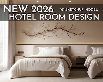 161 Hotel Room Design SketchUp 3D Models | 2026 New Design | Interior Asset Pack