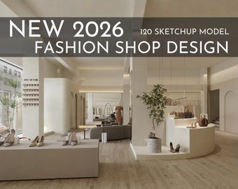 Fashion Shop Design | 120 SketchUp 3D Models | Retail Interior Full Bundle