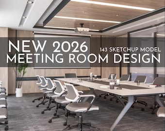 Meeting Room Design | 143 SketchUp 3D Models | Office Interior Asset Full Bundle