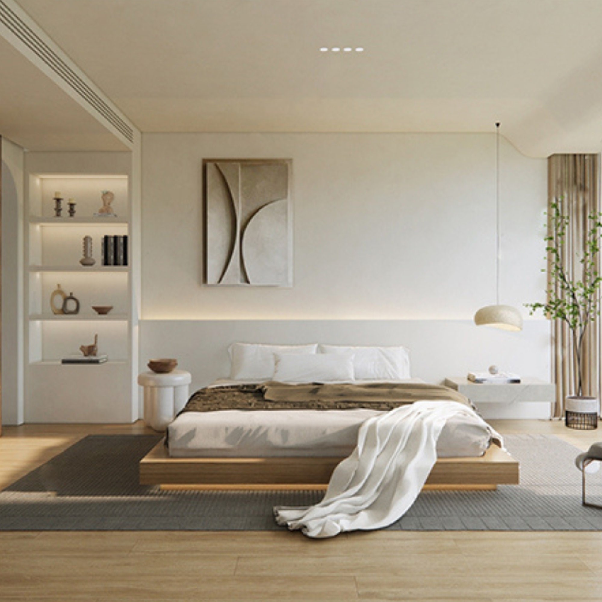 NEW! UPDATED Japandi Design Bedroom Interior Design B - 31 Sketchup 3D ...