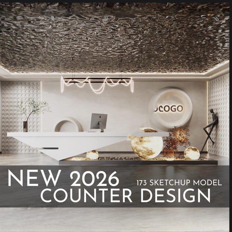 Counter Design | 173 Sketchup 3D Models | Commercial Interior Asset ...