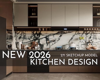 271 Kitchen SketchUp 3D Models | 2026 New Design | Interior Asset Pack