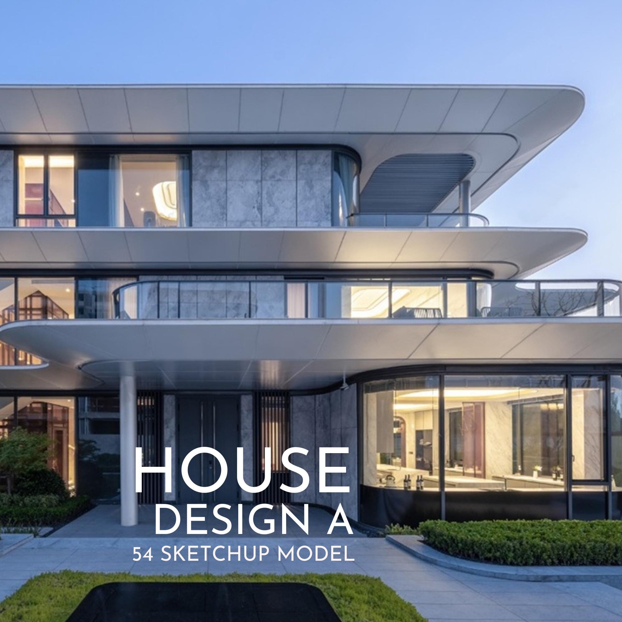 3d Sketchup House - Etsy, image size:2000x2000