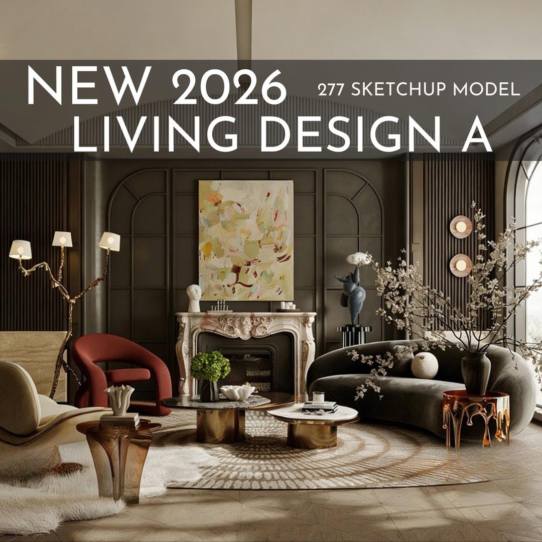 277 Living Room Design A Sketchup 3D Models | 2026 New Design ...