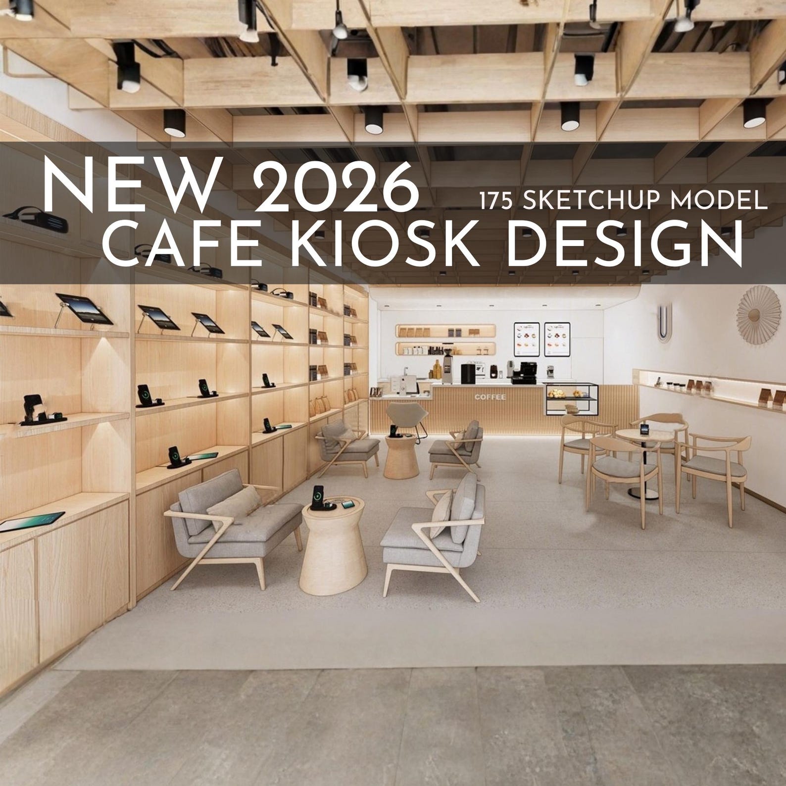 175 Cafe Kiosk Design Sketchup 3D Models | 2026 New Design | Interior ...