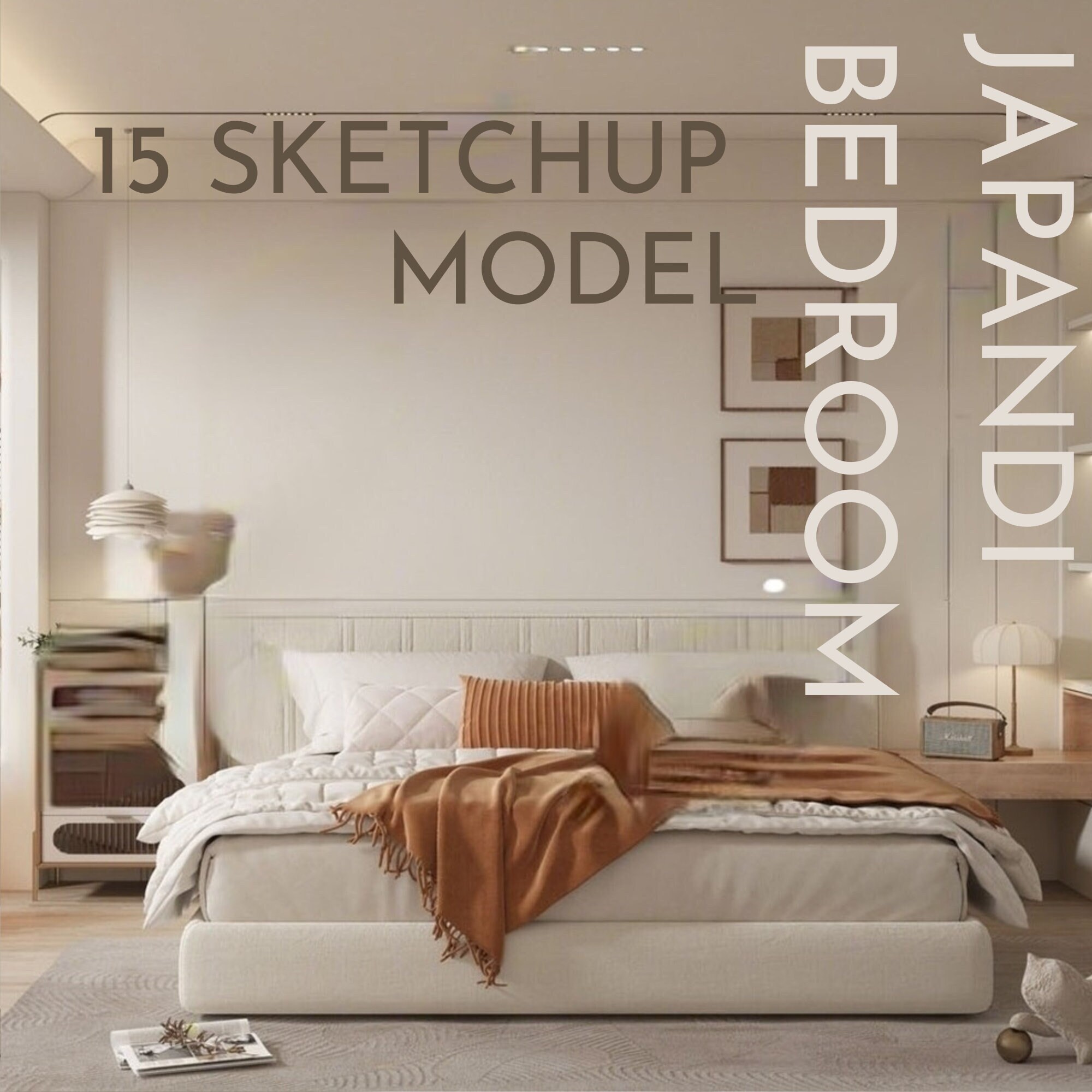 NEW Jb3-japandi Bedroom Set 3 15 Bedroom sketchup 3D Bedroom Japandi ...
