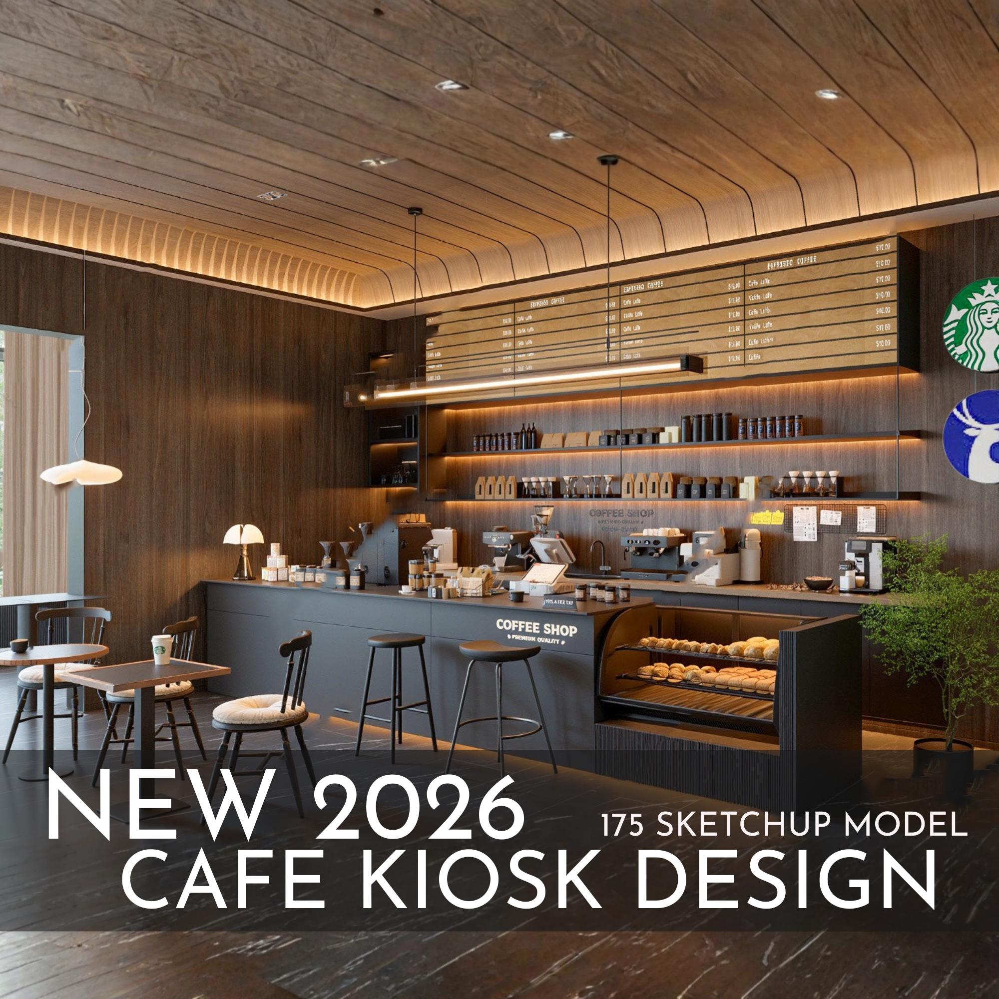 175 Cafe Kiosk Design Sketchup 3D Models | 2026 New Design | Interior ...