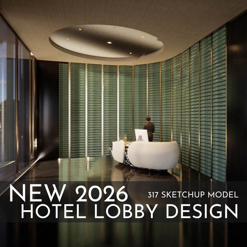 317 Hotel Lobby Design Sketchup 3D Models | 2026 New Design | Interior ...