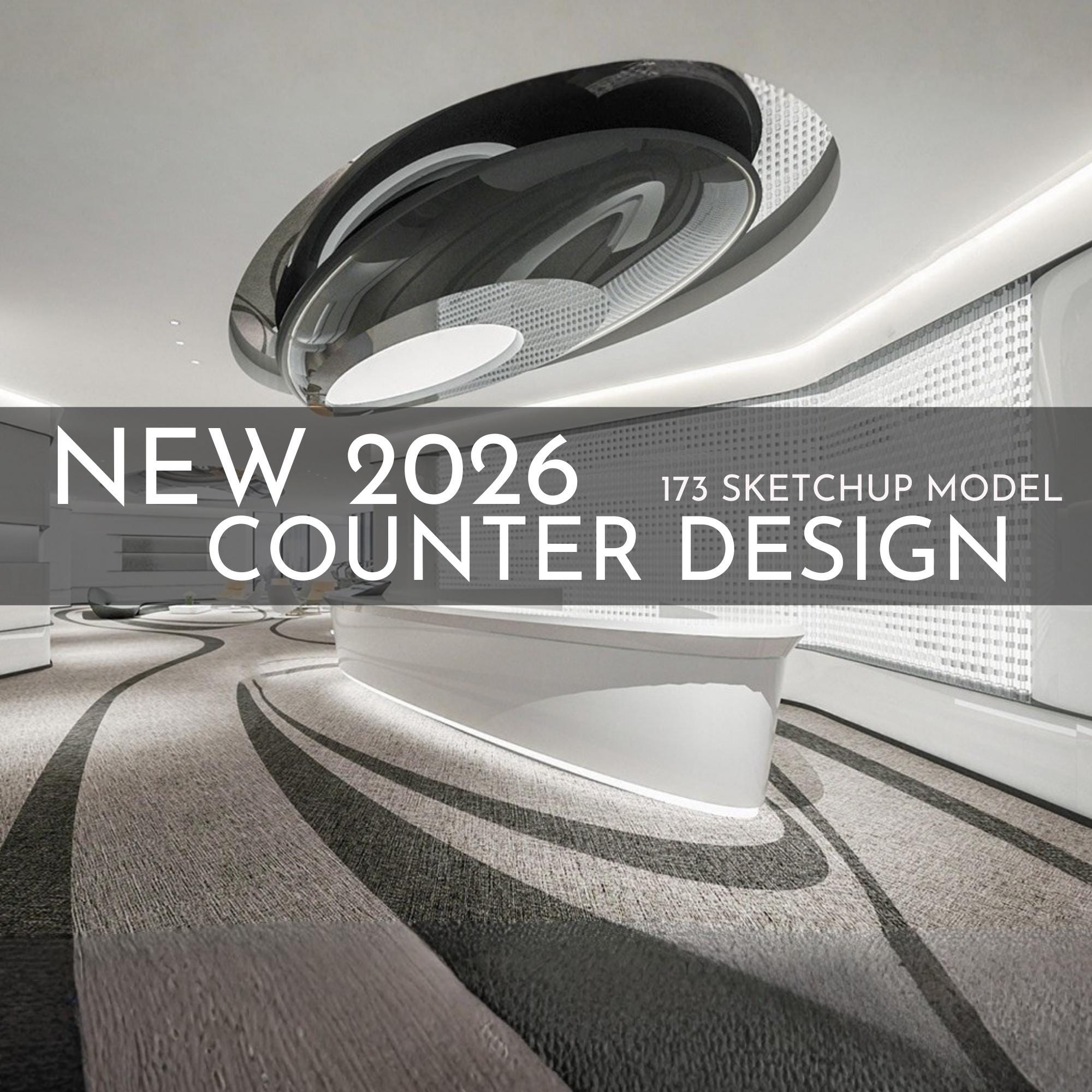 Counter Design | 173 Sketchup 3D Models | Commercial Interior Asset ...