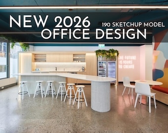 Office Design | 190 SketchUp 3D Models | Corporate Interior Asset Full Bundle