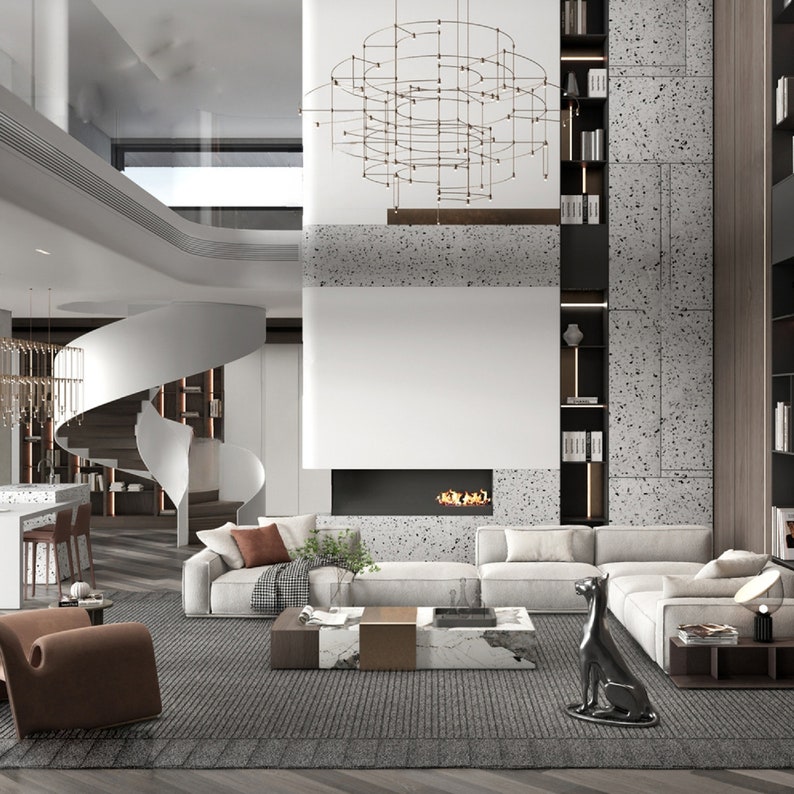 LL4 10 Luxury Living Room Sketchup Model Set 4 sketchup 3D Luxury