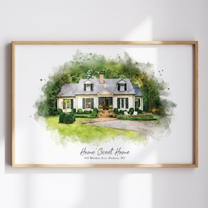 Custom Watercolor House Portrait,Watercolor House Painting,Personalized Housewarming Gift,First Home Gift,Realtor Closing Gift,Home Portrait