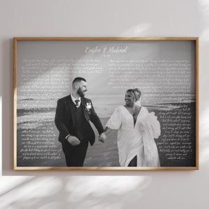 Wedding vows framed, 1st anniversary gift, vows, Wedding vows, first wedding anniversary gift for him - 5th Anniversary Gift - Our vows gift