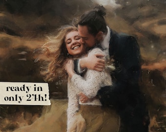 Wedding Portrait From Photo, Personalized Gift, Wedding Gift, Portrait from photo, Anniversary Gift, Photo Gifts, Digital Sketch Painting