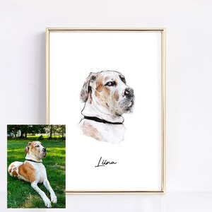 Mini Custom Watercolor Pet Portrait, Dog Portraits from Photos,Dog Portraits From Photos, Pet Painting, Custom Tiny Paintings, Memorial Pet