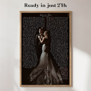 Wedding Vows Framed, 1st Anniversary Gift, Vows, Wedding Vows, First Wedding Anniversary Gift for her, 5th Anniversary Gift, Our vows gift