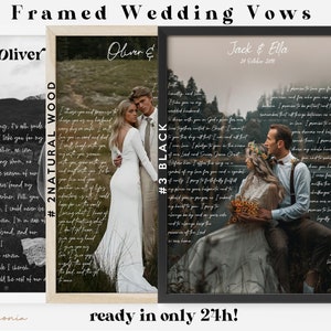 Wedding vows framed, 1st anniversary gift, vows, Wedding vows, first wedding anniversary gift for her - 5th Anniversary Gift - Our vows gift
