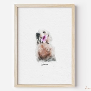 Mini Custom Watercolor Pet Portrait, Dog Portraits from Photos,Dog Portraits From Photos, Pet Painting, Custom Tiny Paintings, Memorial Pet