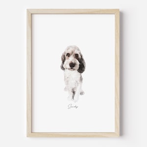 Mini Custom Watercolor Pet Portrait, Dog Portraits from Photos,Dog Portraits From Photos, Pet Painting, Custom Tiny Paintings, Memorial Pet
