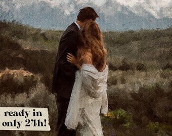 Portrait From Photo,Couple Portrait, Wedding Gift, Portrait from Photo, Anniversary Gift, Custom Portrait, Digital Sketch Painting