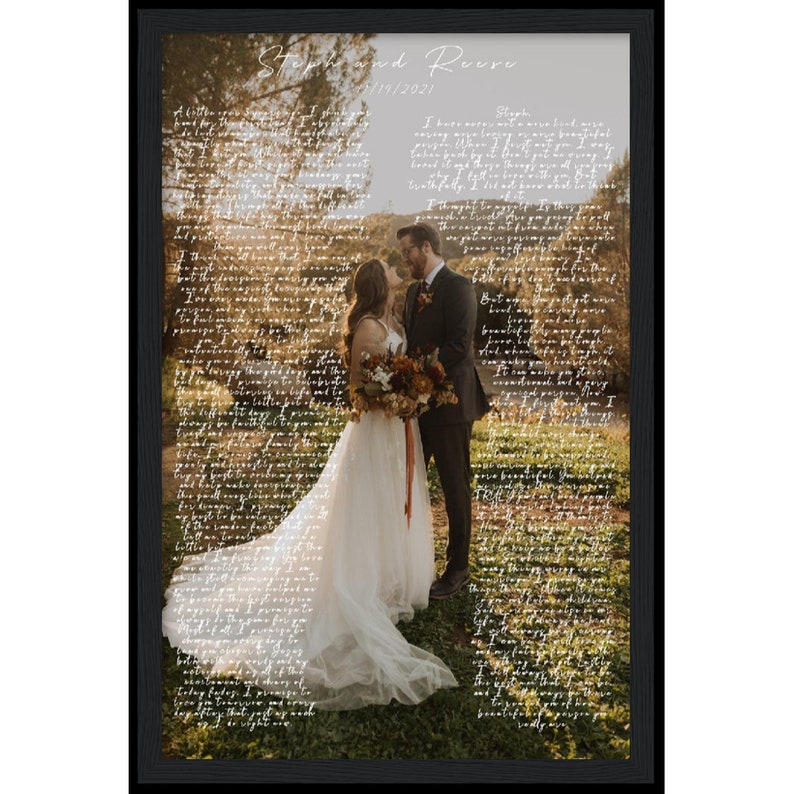 Wedding vows framed, 1st anniversary gift, vows, Wedding vows, first wedding anniversary gift for him 5th Anniversary Gift Our vows gift 12x18