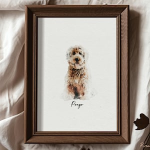 Mini Custom Watercolor Pet Portrait, Dog Portraits from Photos,Dog Portraits From Photos, Pet Painting, Custom Tiny Paintings, Memorial Pet