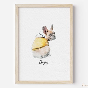 Mini Custom Watercolor Pet Portrait, Dog Portraits from Photos,Dog Portraits From Photos, Pet Painting, Custom Tiny Paintings, Memorial Pet