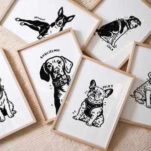Custom Pet Portrait, Dog Portrait from Photo, Line Art Drawing, Cartoon Minimalist, Cute Pet Gift, Pet Drawing, Custom Drawing, Memorial Pet