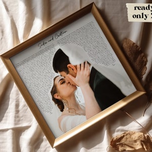 Wedding vows framed, 1st anniversary gift, vows, Wedding vows, first wedding anniversary gift for him - 5th Anniversary Gift - Our vows gift